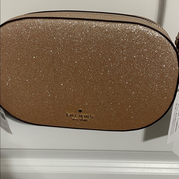 Kate Spade Elegant Gold Crossbody Bag glitter. NWT - Picture 3 of 9